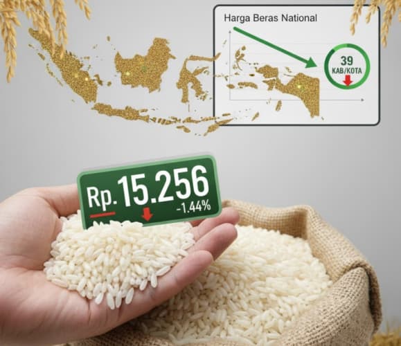 Harga Beras Nasional Turun, Kabar Baik Inflasi Terkendali
